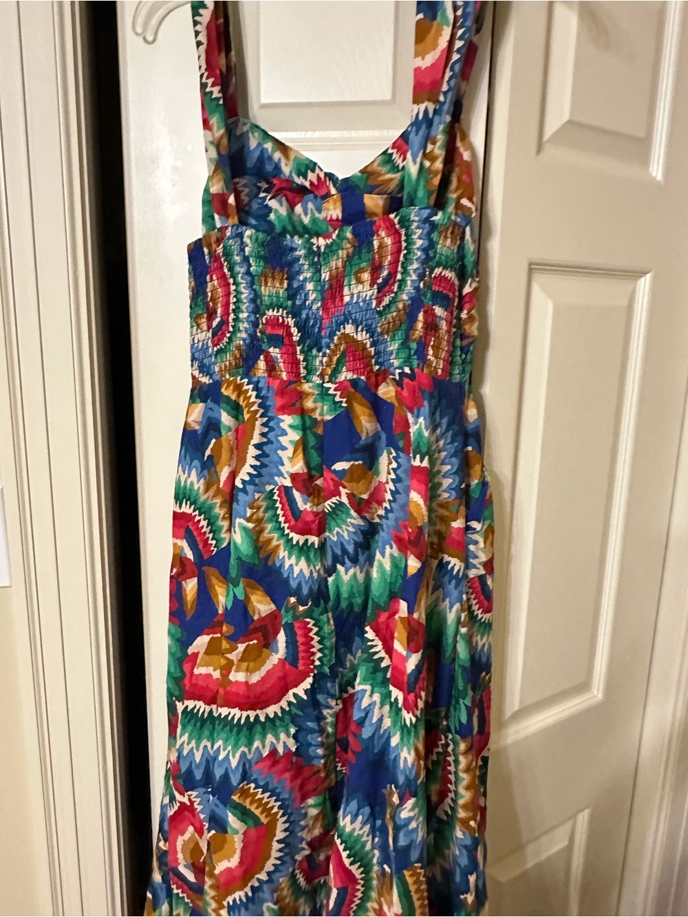 FARM Rio Multicolor Spiral-Print Maxi Dress - Blue, Green, Red, Yellow - Picture 2 of 4